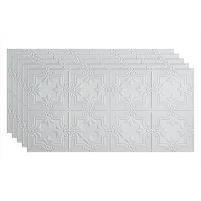 24.38'' L x 48.38'' W Embossed Vinyl Glue Up Ceiling Tile