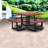 Spacious Patio Tables, Solid Wood, Steel Frame, Modern Backyard Dining