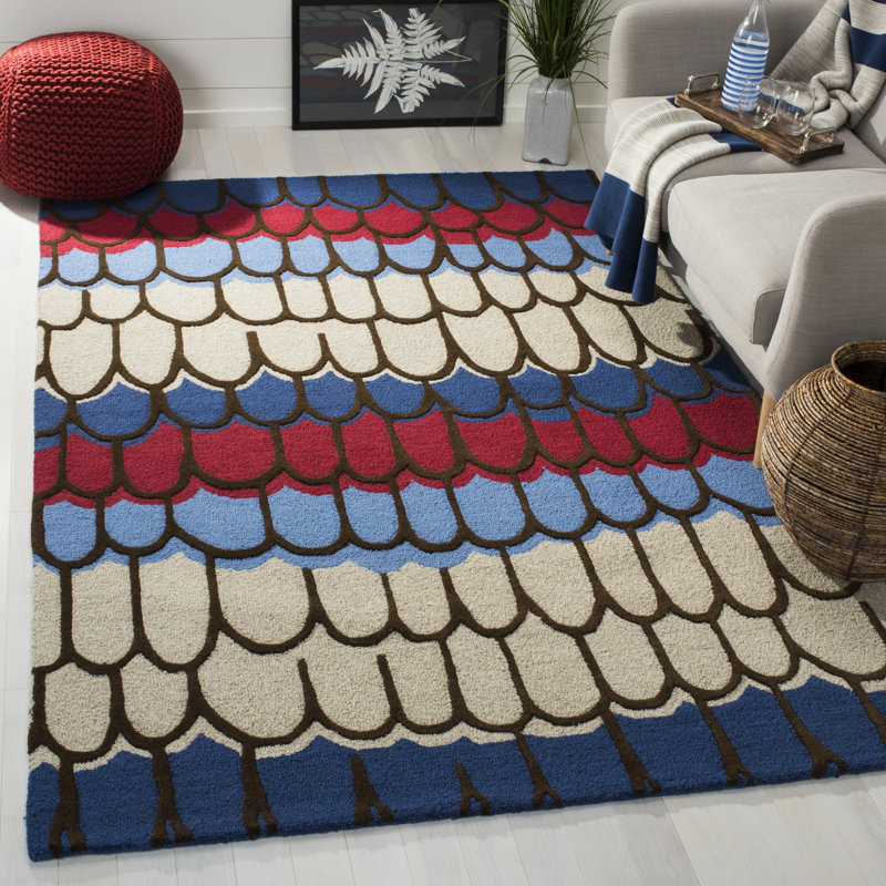 Tapis bleu pour enfants Fairchild, Rectangle 8 pi x 10 pi