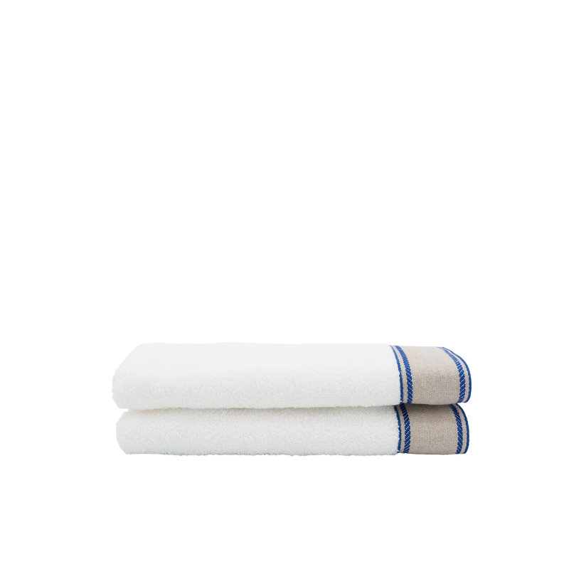 Serviette en coton Loreto, Bleu