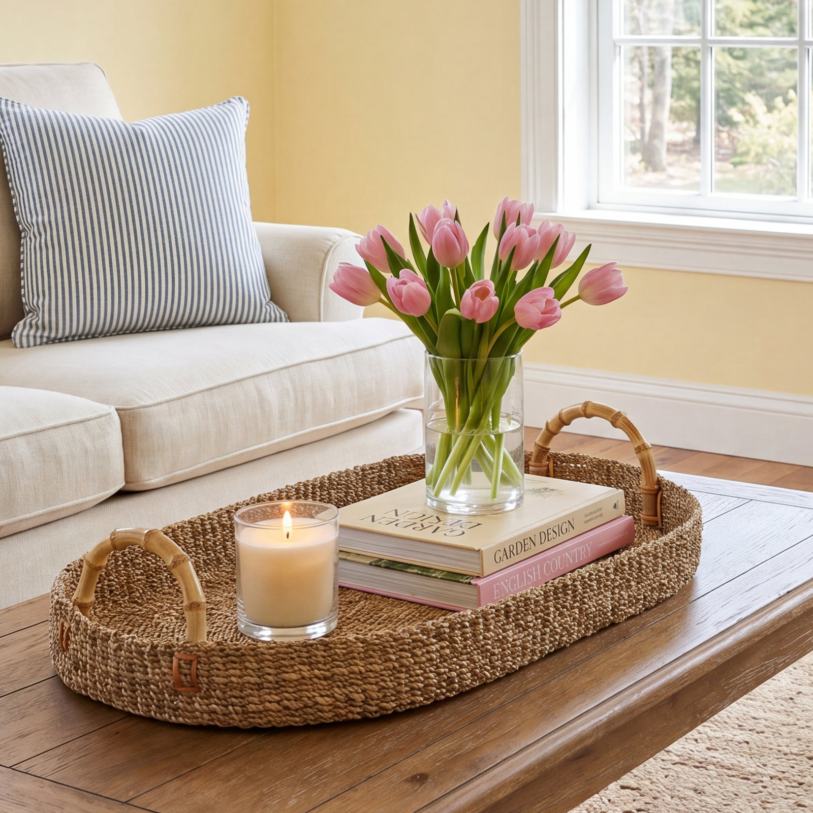 Teyen Tray, 2.5" H x 13" W x 22" D