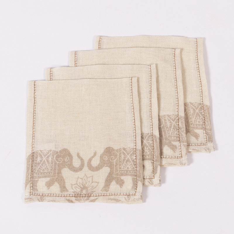 Ensemble de 4 serviettes de jardin Garden Elephant