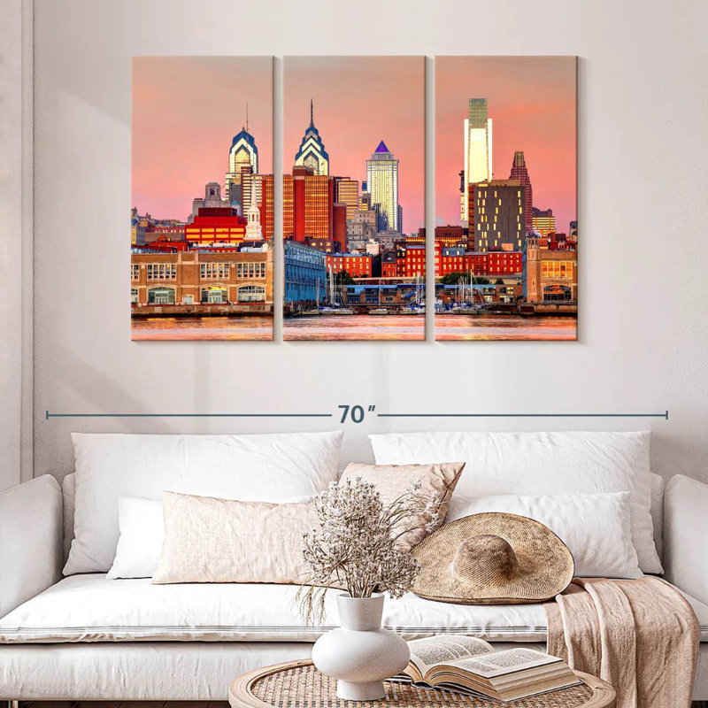 Rorry Philadelphia Skyline, 32" H x 50" W