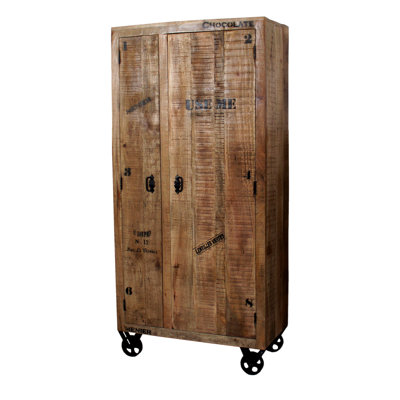 Kym 2 Door Solid Wood Wardrobe