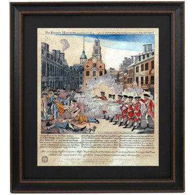 The Bloody Massacre (Boston Massacre) by Thomas Paine | Framed Print