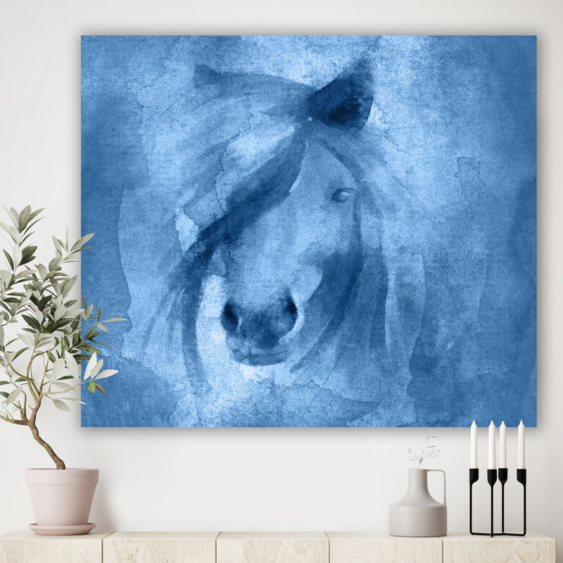 Cheval de ferme XI-reproduction d’art sur toile, H 30 po x l 30 po x P 1 po, Toile tendue