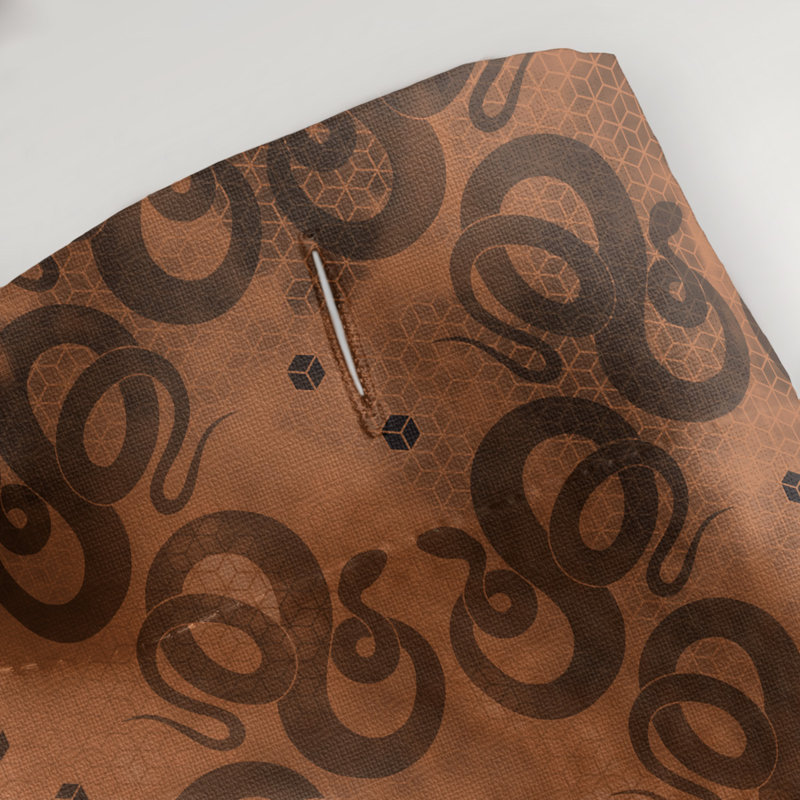 Rideau de douche simple serpents, Orange