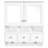 Wall Mounted 41 Bathroom Mirror Cabinet With Drawers, Organizer Hooks, And High-Define Mirrors, White, Modern For Use 24-Inch Style Vanity-1824485100