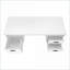 Bureaux, bureau d'ordinateur moderne de 60 po avec tiroirs de rangement, réversible gauche / droite, stratifié blanc et métal noir | Blanc | Panneau de particules