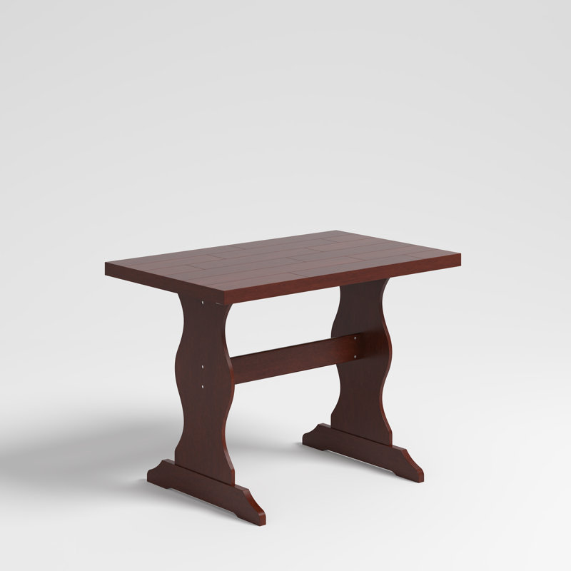 Ensemble de table et banc en bois massif Classic, Noyer rouge, Noyer rouge