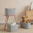  3-Piece Cotton Rope Storage Basket Set, Rectangular Woven Shelf Bins with Handles-1357065853