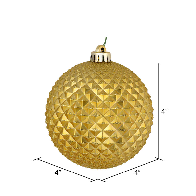 Ornement boule Durian Glitter, Or