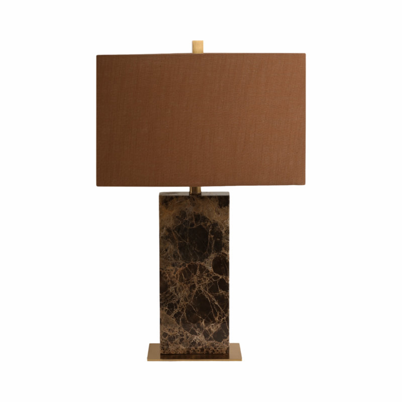 Sagebrook Home 26X16" Rectangle Marble Lamp, Light Brown
