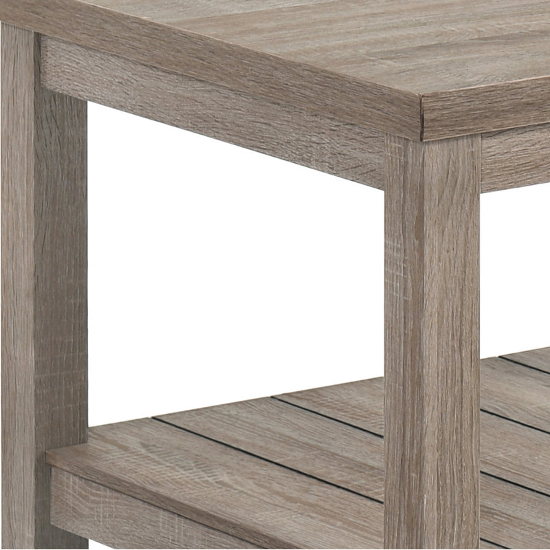 Ariel Greige 3-piece Occasional Set with Bottom Shelf