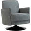 Faux Leather Swivel Armchair