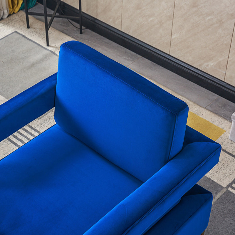 Chaise d'appoint moderne, fauteuil élégant, fauteuil confortable, Bleu