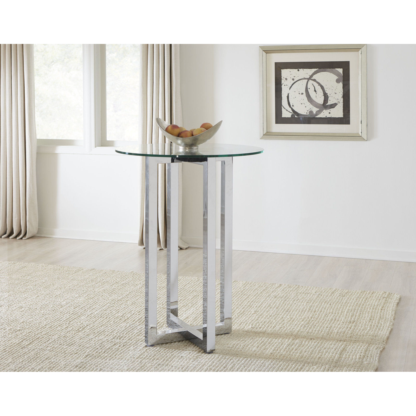Dern Glass Dining Table, 32" W x 32" L, Bar (42" Height)
