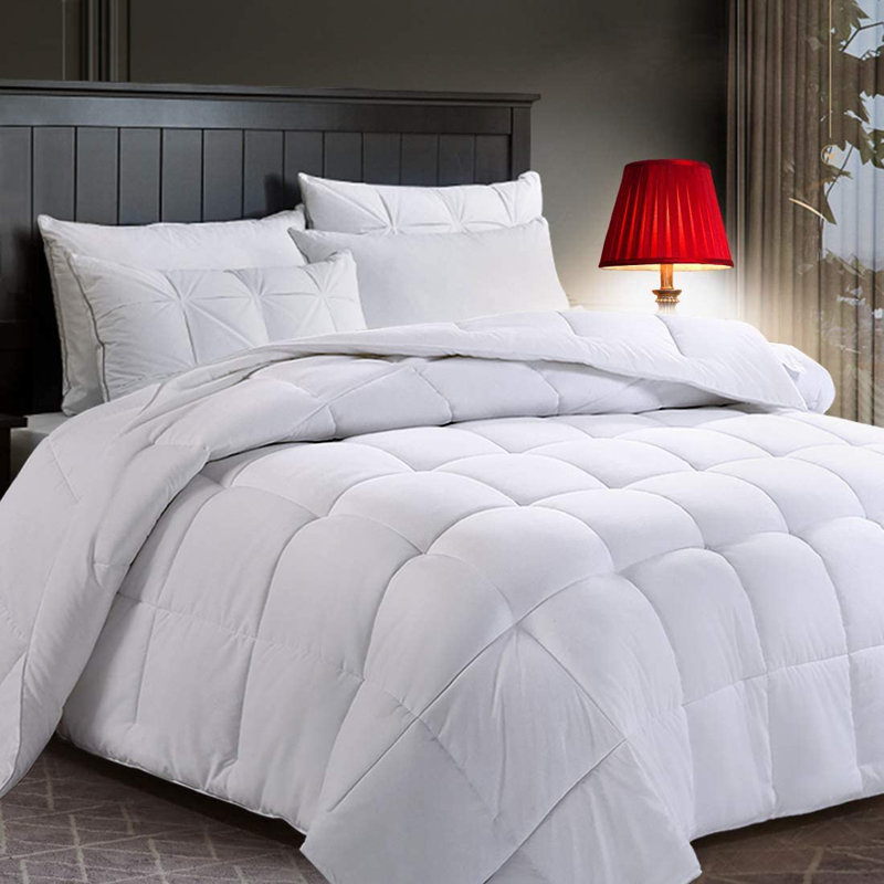Édredon toutes saisons en duvet synthétique de style hôtelier moelleux, doux, frais, hypoallergénique