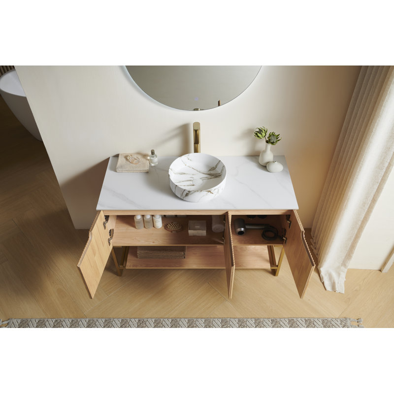 Ensemble de meuble-lavabo avec lavabo autoportant Tulio