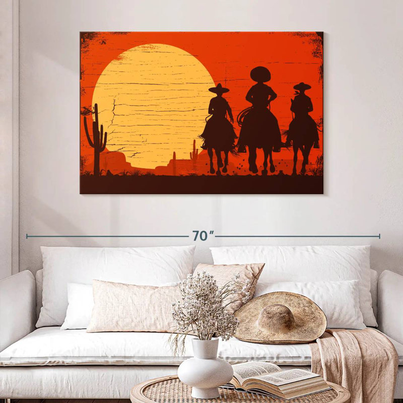Cowboys mexicains Lelar, H 32 po x l 48 po