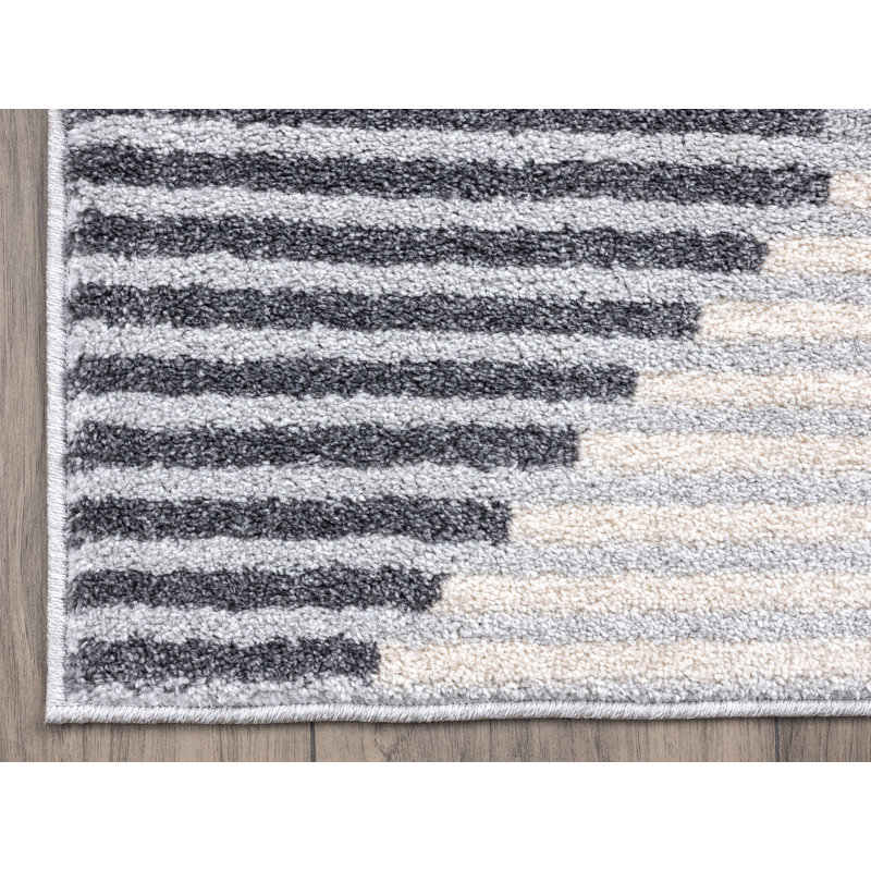 Tapis gris à motif géométrique Sumter, Rectangle 7 pi 9 po x 10 pi 2 po