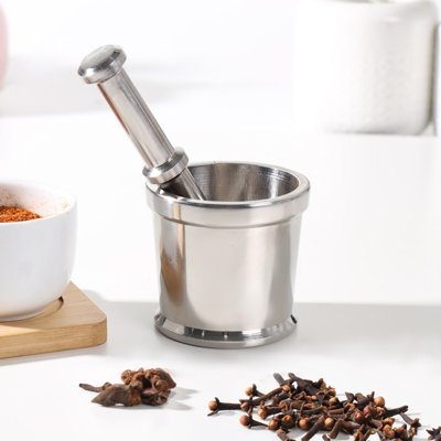 Stainless Steel Mortar And Pestle Set
