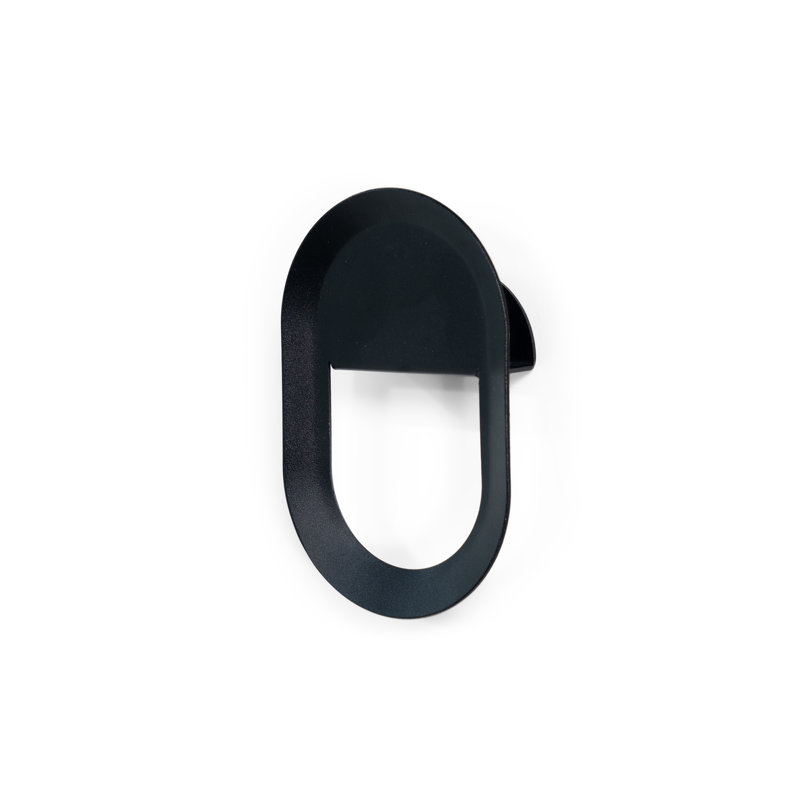 Spinder X OnMateria Steel Wall 1 - Hook Coat Rack, Black
