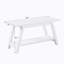 Banc en bois massif avec tablette, blanc