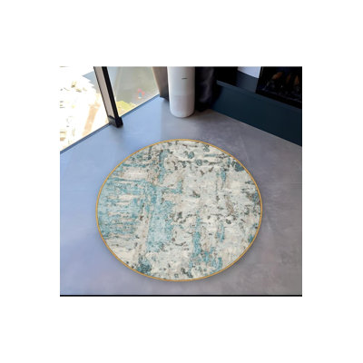 Tapis rond rond lavable à la machine