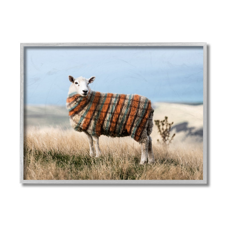 Chandail à motif de moutons, Estampe numérique Farmhouse, H 11 po x l 14 po
