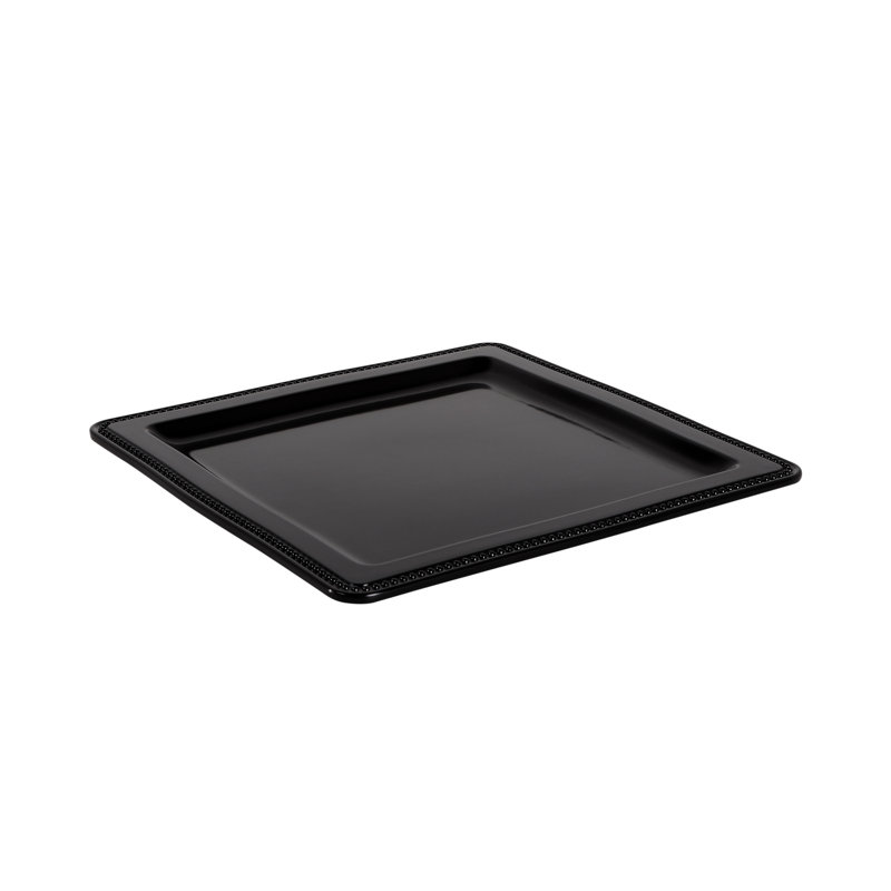 Assiette plate en mélamine 13 po Venetian, Noir
