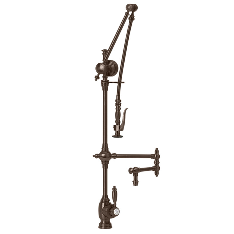 Gantry Kitchen Faucet, Antique Brass, Without Soap Dispenser