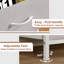  Commode pour chambre à coucher avec 4 tiroirs, commode de rangement avec bacs en tissu amovibles pour le placard, le chevet, le vestibule, le gris cendré-1310532595