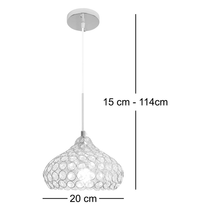 Allyonna - Light Silver Dome Pendant