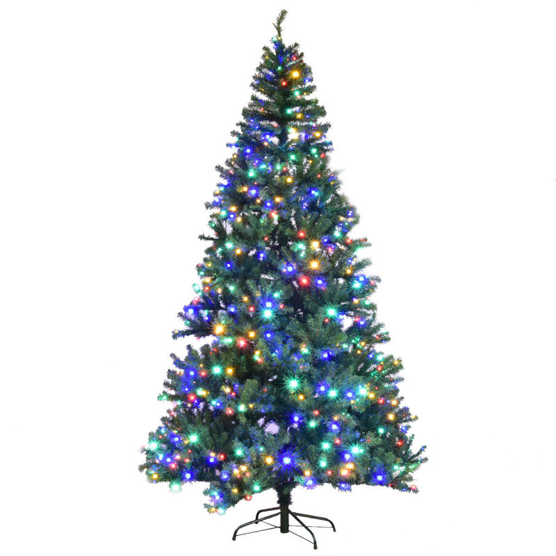 Sapin de Noël artificiel vert avec 150 lumières claires, 108