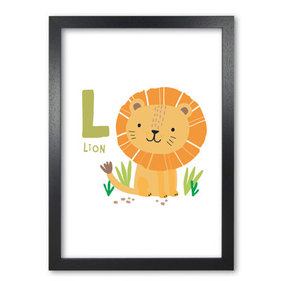 Alphabet Animals, L Is For Lion - Print