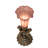 13" High Lavender Pond Lily Twin Cherub Mini Lamp-17109946