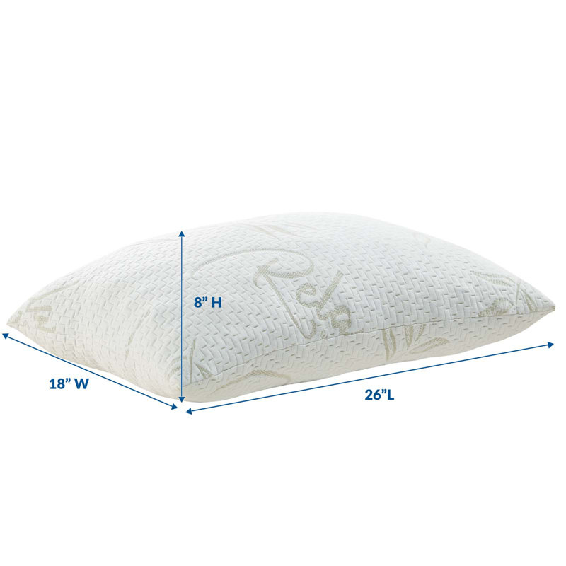 White Shredded Memory Foam Hypoallergenic Pillow