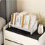 Organisateur de bibliothèque de bureau en bois, petite bibliothèque inclinable pour le rangement de bureau à domicile