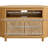 Seagrass And Oak Wood Corner Tv Stand-107682642