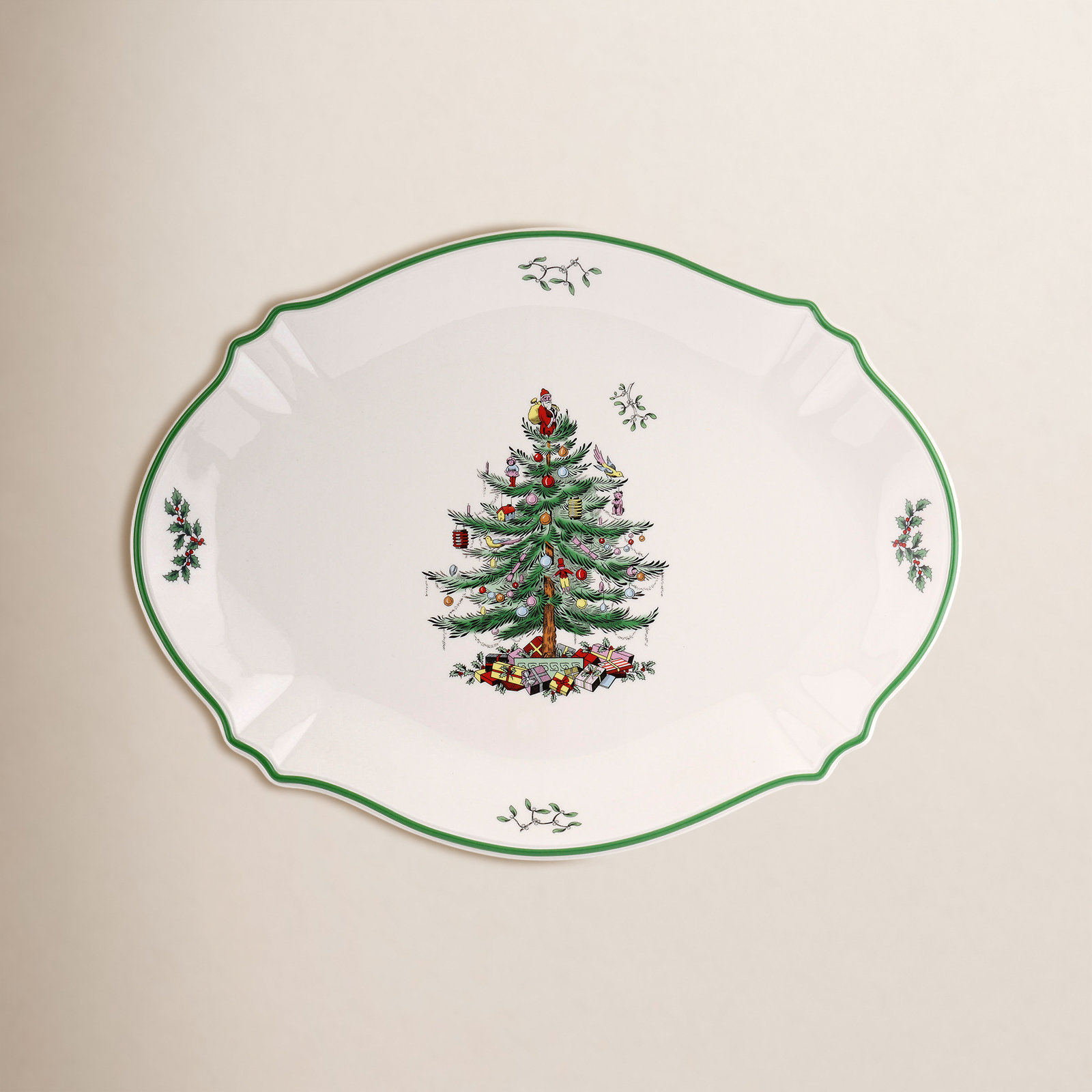 Christmas Tree Oval Platter