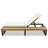 Set of 2 Outdoor Chaise Lounge Chairs with 5-Position Backrest, Side Tables & Cushions, Acacia Wood & Iron Frame-2072186310