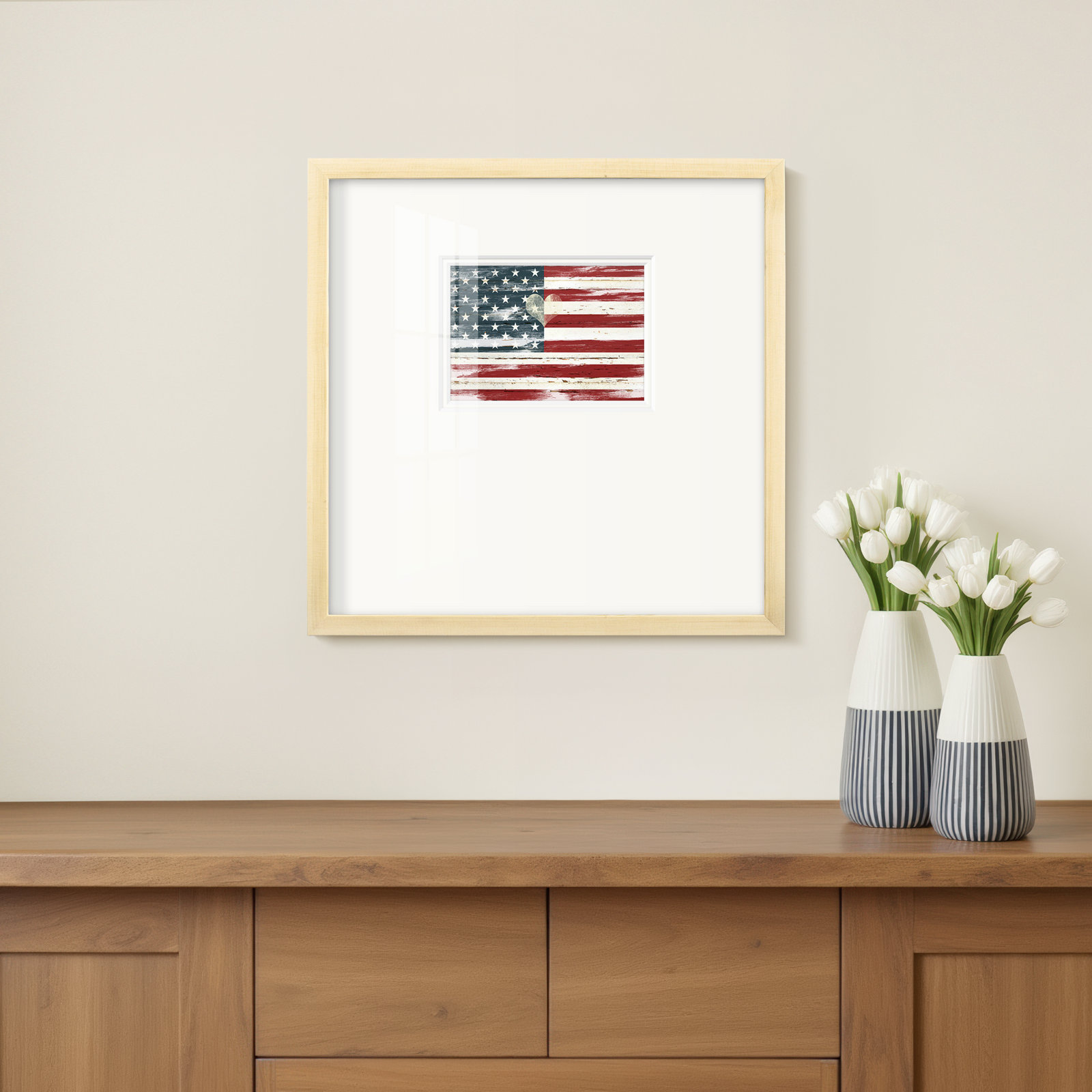 Heart of America Print, 17" H x 17" W x 1.25" D