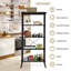 Industrial 5-Layer Bookshelf With Out-Stretched Legs