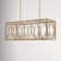 Metal Distressed Caged Rectangular 8 Light Room Chandelier with Link Style Chain