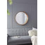 31,5 "miroir rond en bois de pin, miroir mural pour la salle de bain