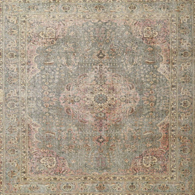 Tapis beige/noir traditionnel Madrona