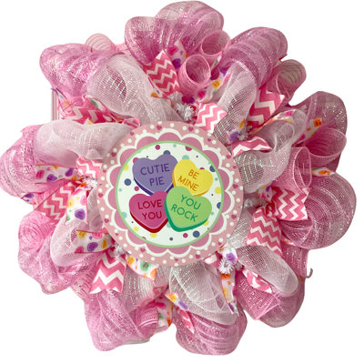 Valentines Day Conversation Heart Wreath