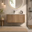 Meuble-lavabo suspendu Etna 36 po, armoire en noyer rayé avec lavabo intégré en surface solide blanche, préassemblé pour salles de bains modernes-324487672-324487676