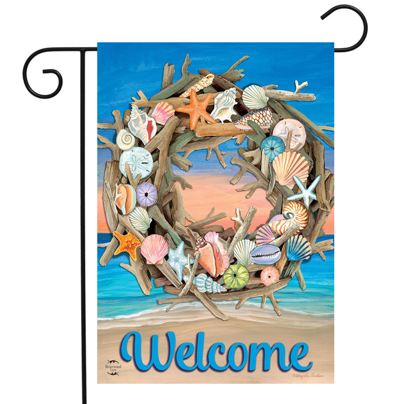 Drapeau de jardin Driftwood Wreath